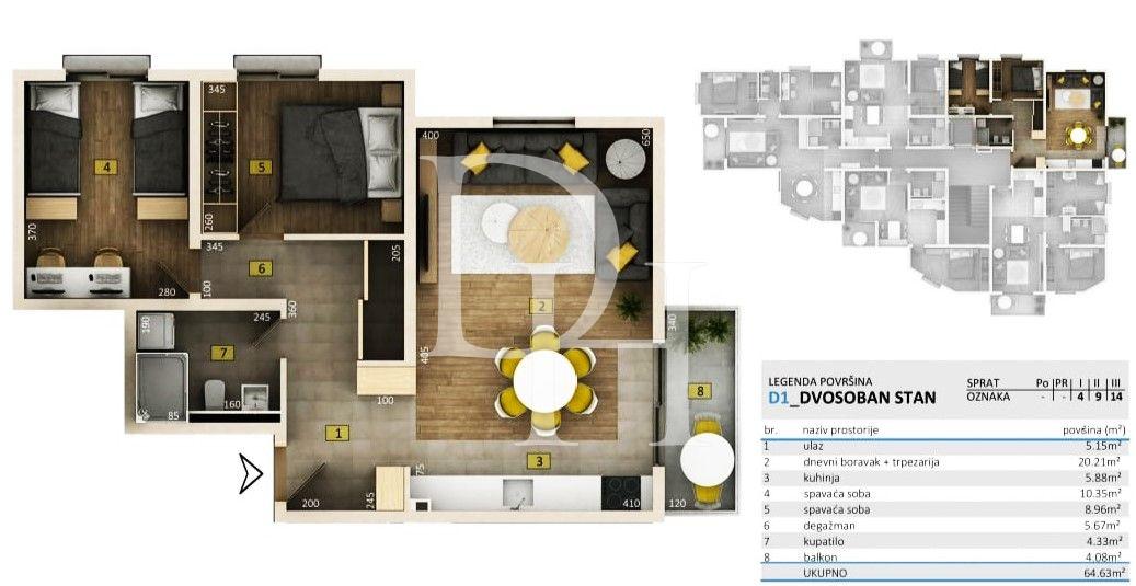 Апартаменты, Черногория, О. Бар, Бар, 110 500 € фото 3