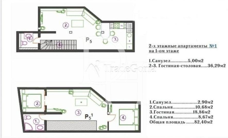Appartement, Montenegro, G. Bar, Utjeha, 140 000 € foto 4