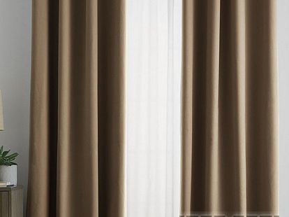 Set of curtains (brown) (ID:8586)