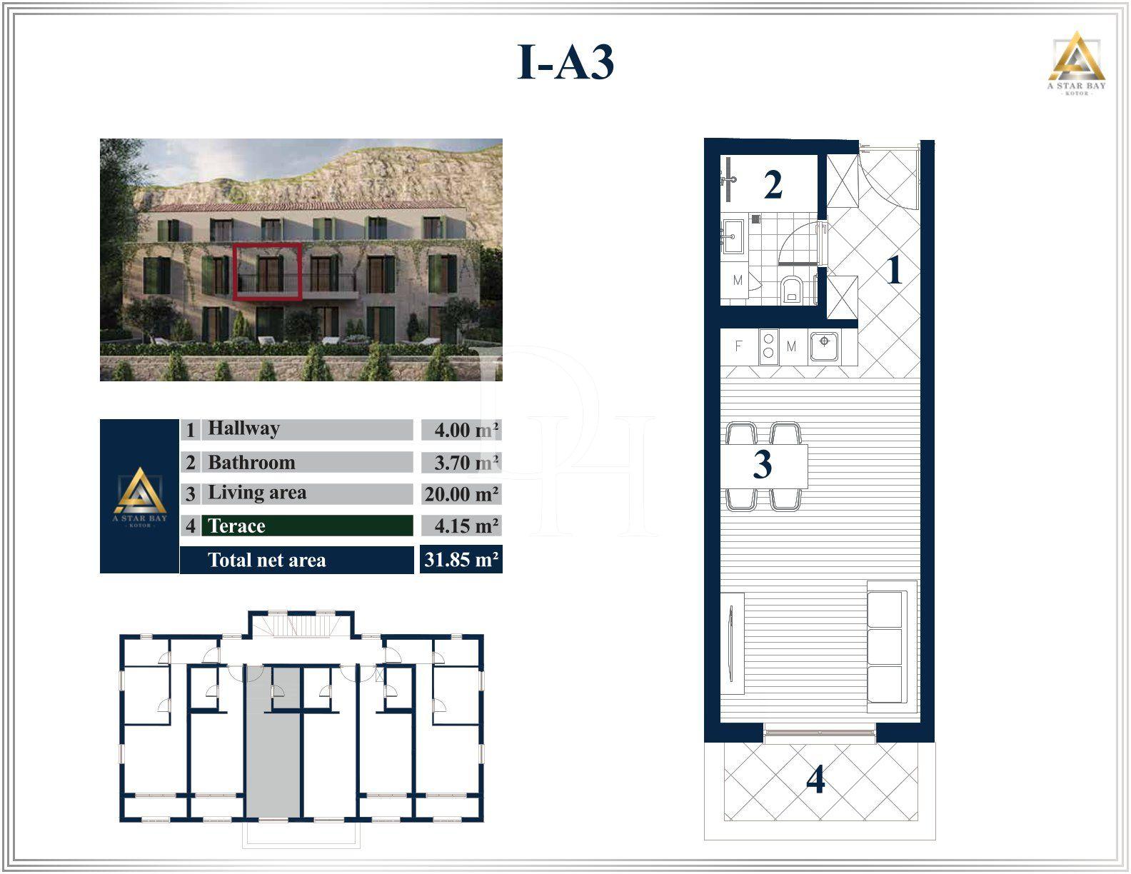 Апартаменти, Чорногорія, Г. Котор, Який, 110 250 € фото 1