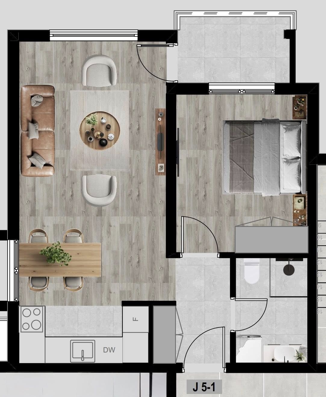 Апартаменты в Баре, Черногория, 47м2 - стоимость 108&nbsp;100€ - Ref: 80776 фото 3