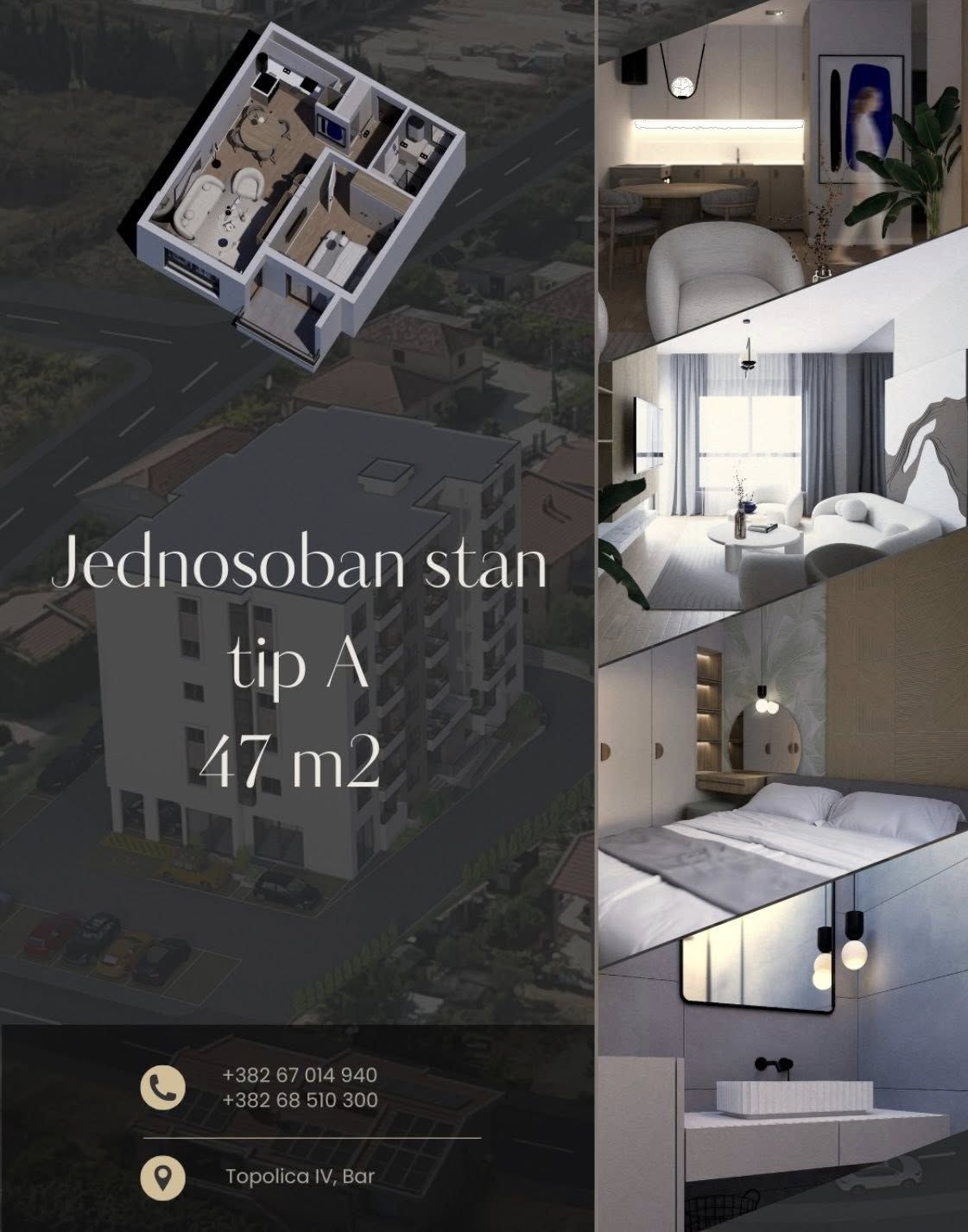 Апартаменты в Баре, Черногория, 47м2 - стоимость 108&nbsp;100€ - Ref: 80776 фото 6