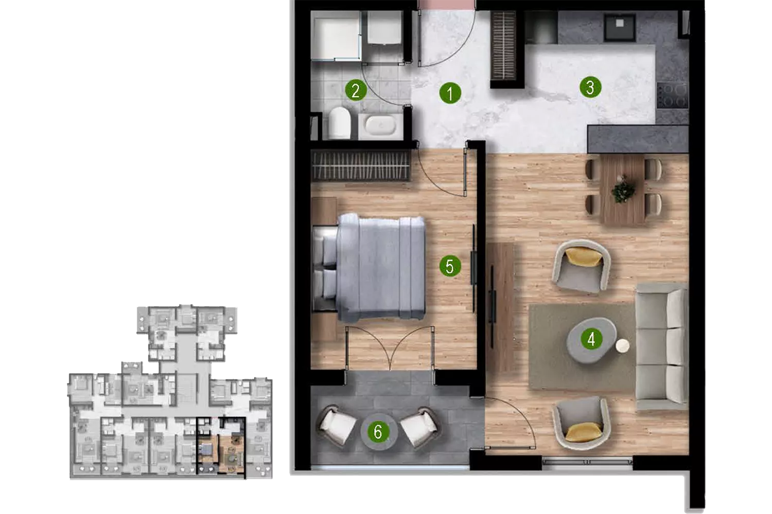 Апартаменты в Баре, Черногория, 36м2 - стоимость 70&nbsp;200€ - Ref: 81642 фото 3