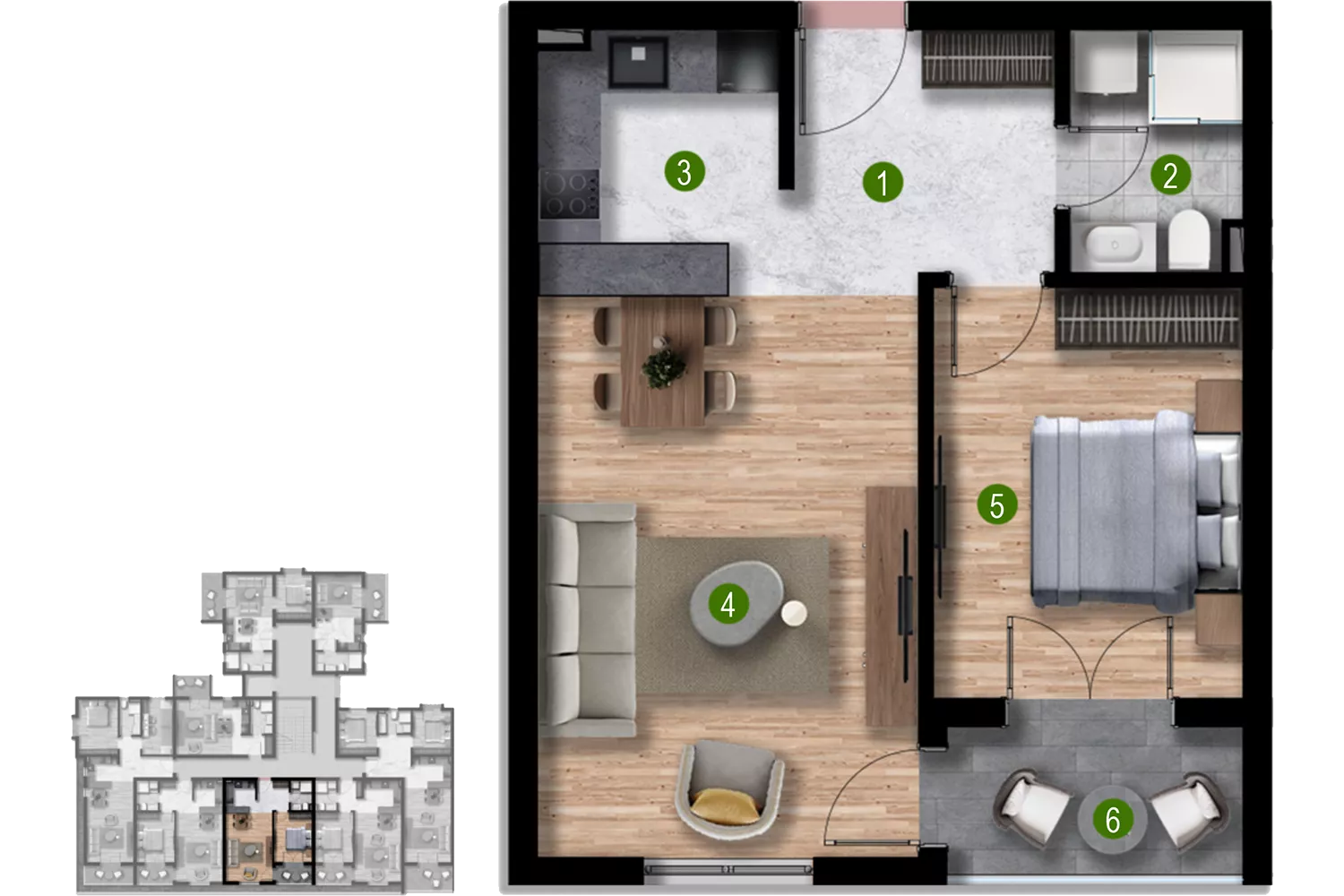 Апартаменты в Баре, Черногория, 36м2 - стоимость 70&nbsp;200€ - Ref: 81642 фото 4