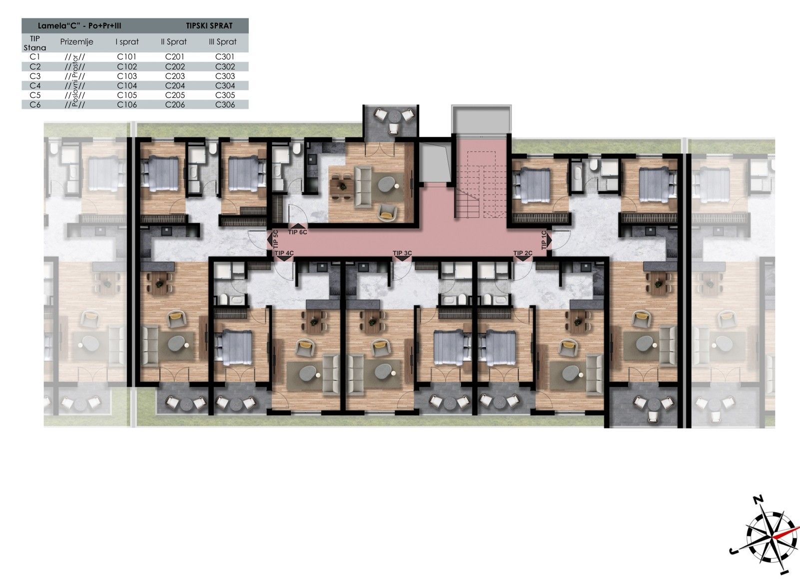 Апартаменты в Баре, Черногория, 50м2 - стоимость 98&nbsp;100€ - Ref: 81643 фото 6