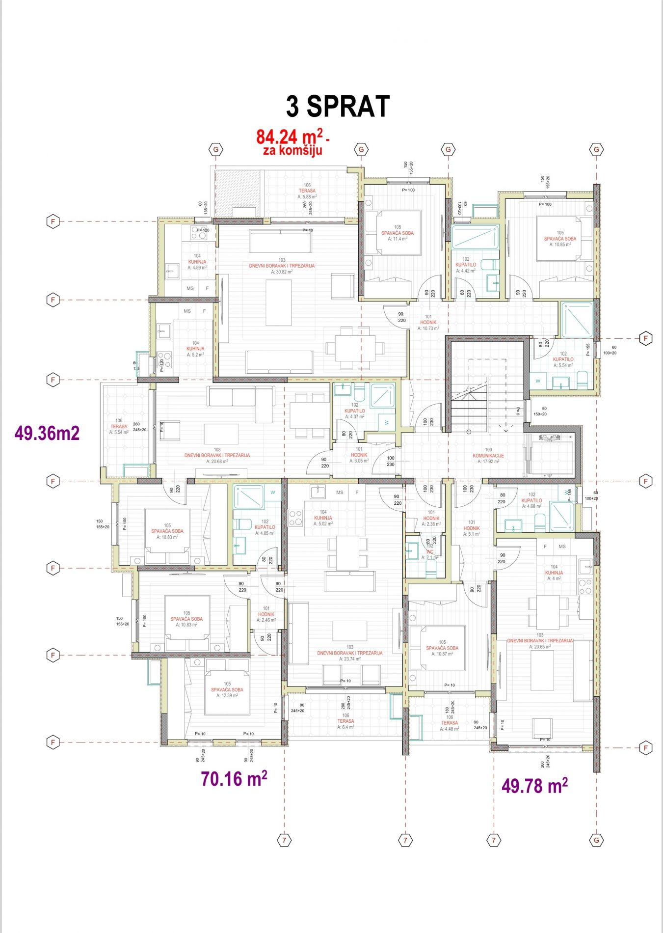 Апартаменты в Баре, Черногория, 50м2 - стоимость 128&nbsp;336€ - Ref: 81646 фото 7