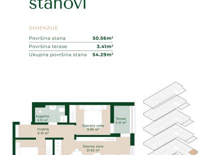 Апартаменты в Подгорице, Черногория, 46м2 - стоимость 113&nbsp;950€ - Ref: 81649 фото 4