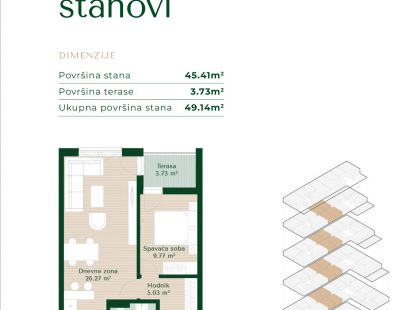 Апартаменты в Подгорице, Черногория, 46м2 - стоимость 113&nbsp;950€ - Ref: 81649 фото 7