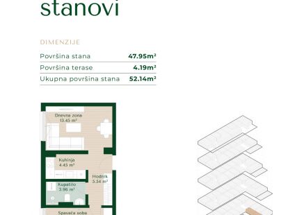 Апартаменты в Подгорице, Черногория, 46м2 - стоимость 113&nbsp;950€ - Ref: 81649 фото 8
