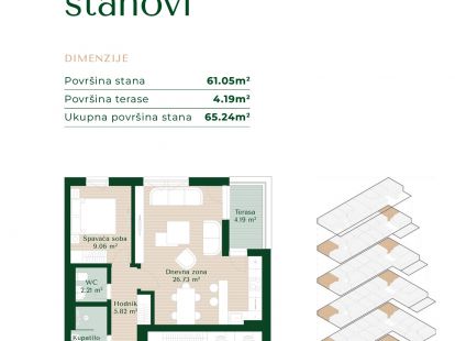 Апартаменты в Подгорице, Черногория, 46м2 - стоимость 113&nbsp;950€ - Ref: 81649 фото 9