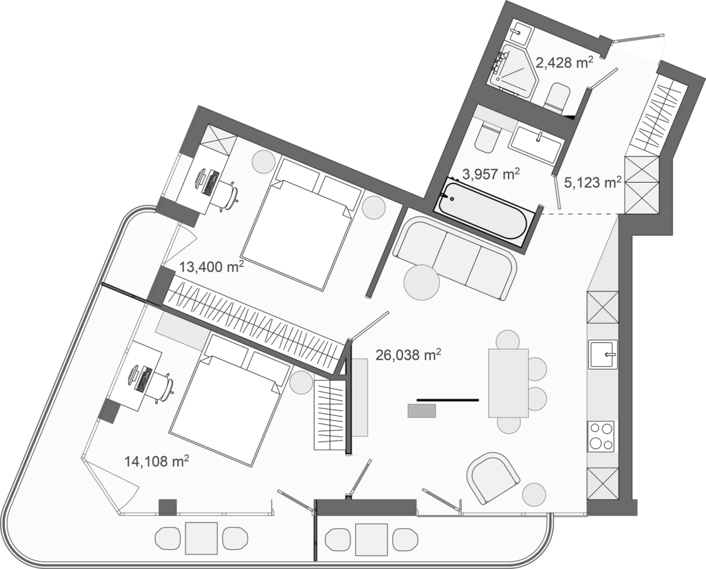 Апартаменты в Баре, Черногория, 127м2 - стоимость 330&nbsp;200€ - Ref: 81663 фото 3