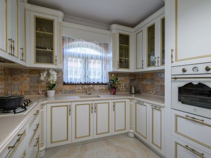Küche in Dubai MDF matt, beige Farbe (ID:5120)