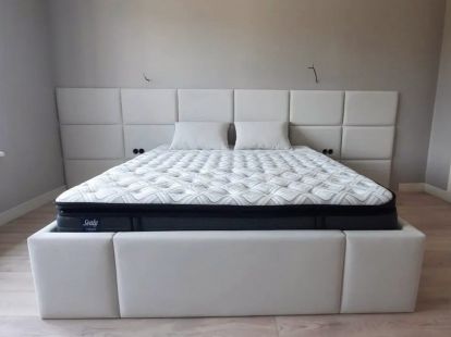 Индивидуальный проект кровати с мягкими панелями (ID:6194)